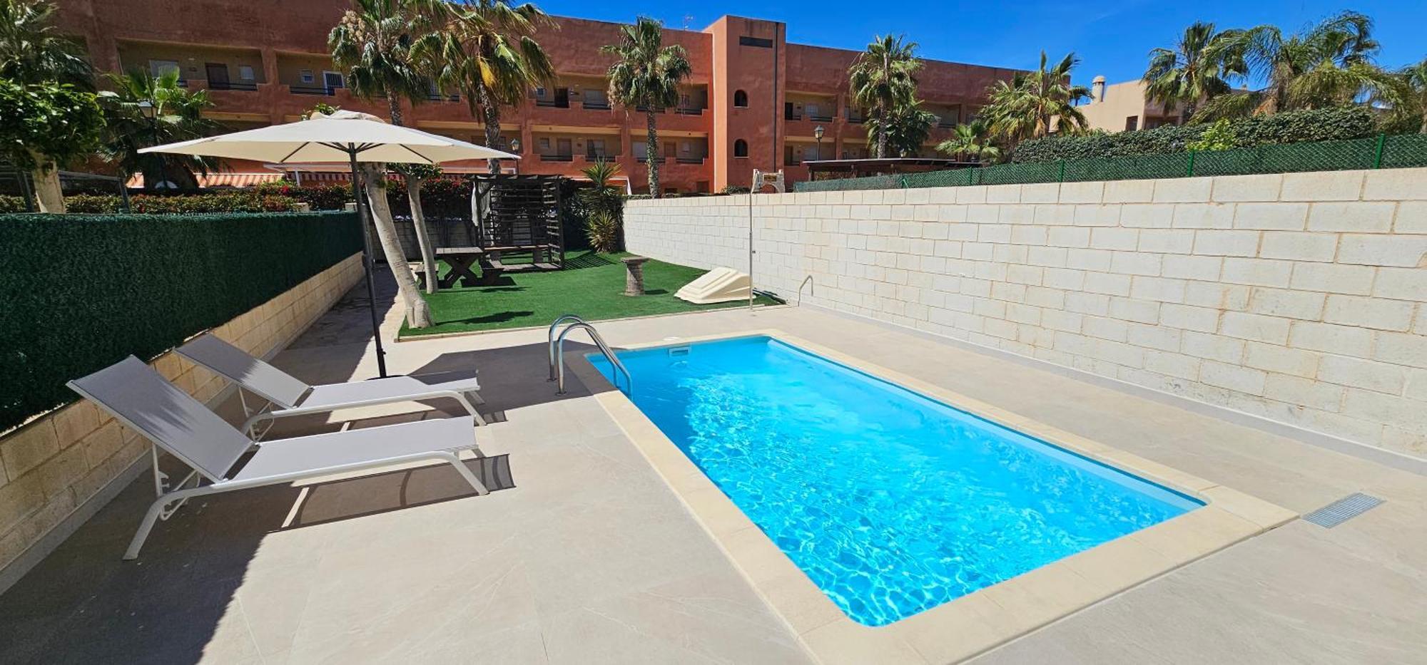 Homes Of Spain, Apartamentos Paraiso Vera Playa, Fatu Hiva, Bajo A Con Piscina Privada En Jardin Privado, Primera Linea De Playa, Wifi Ngoại thất bức ảnh